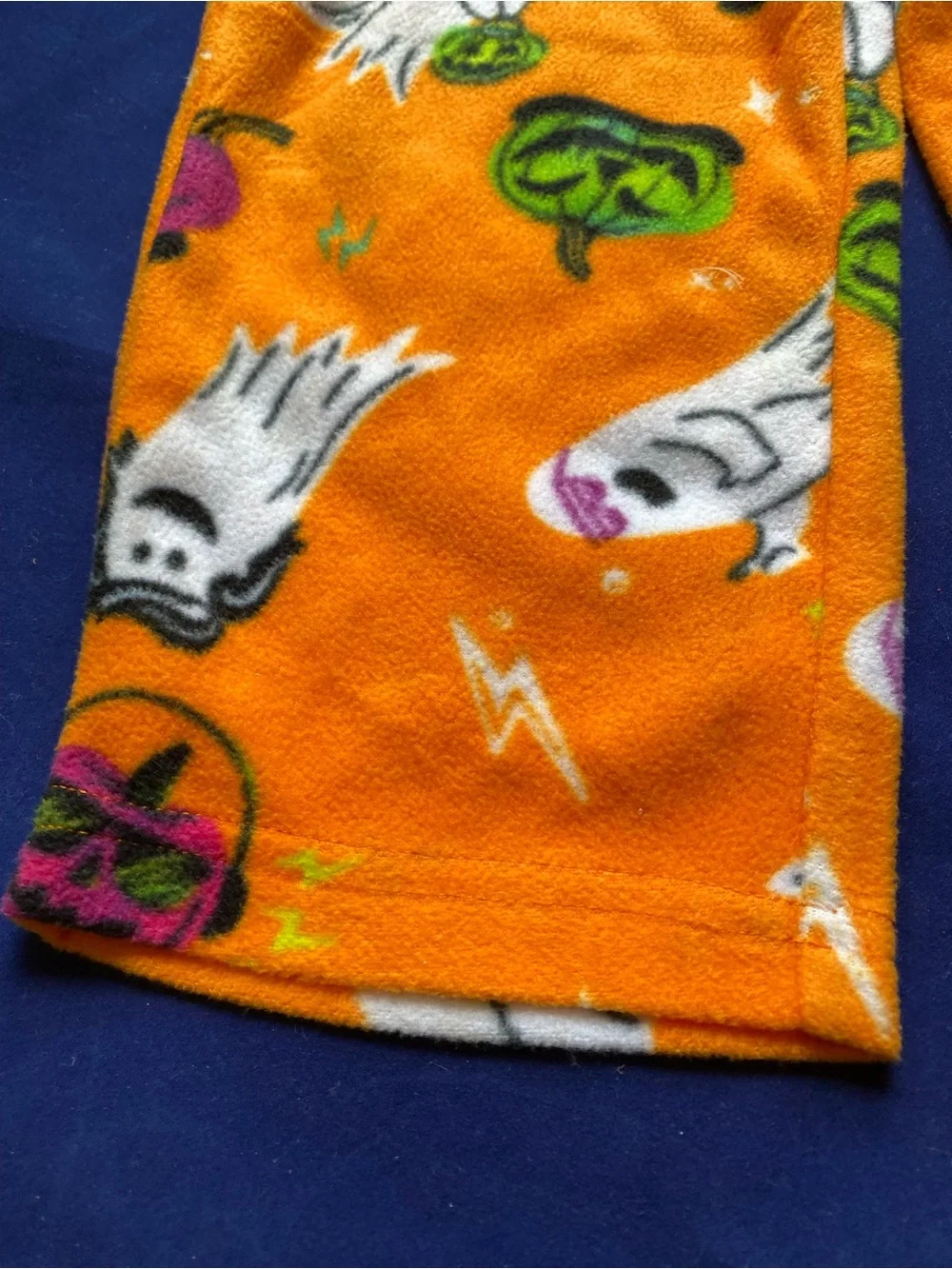 New Hyde & Eeks! Halloween Orange Ghost & Pumpkin Fleece Pajama Pants 2T